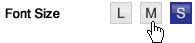 Font Size button images.